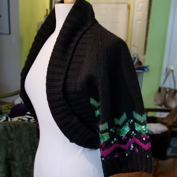 Ultra Lux French Connection Wool Bolero Sweater - Picture 4 of 5